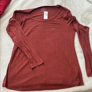 Women's Rust Long Sleeve Top, L
